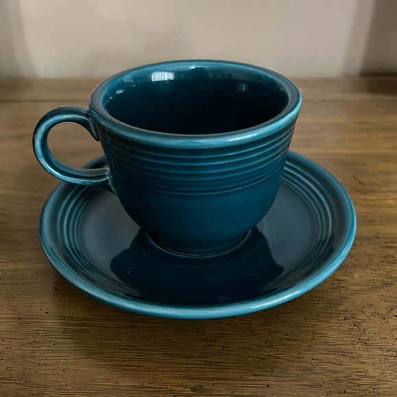 Fiestaware Limited Edition Juniper Teacup and Saucer - Picture 1 of 9